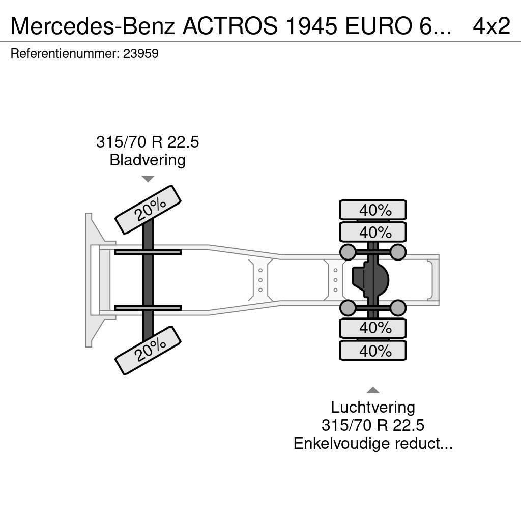 Mercedes-Benz ACTROS 1945 EURO 6 651.000KM Tracteur routier