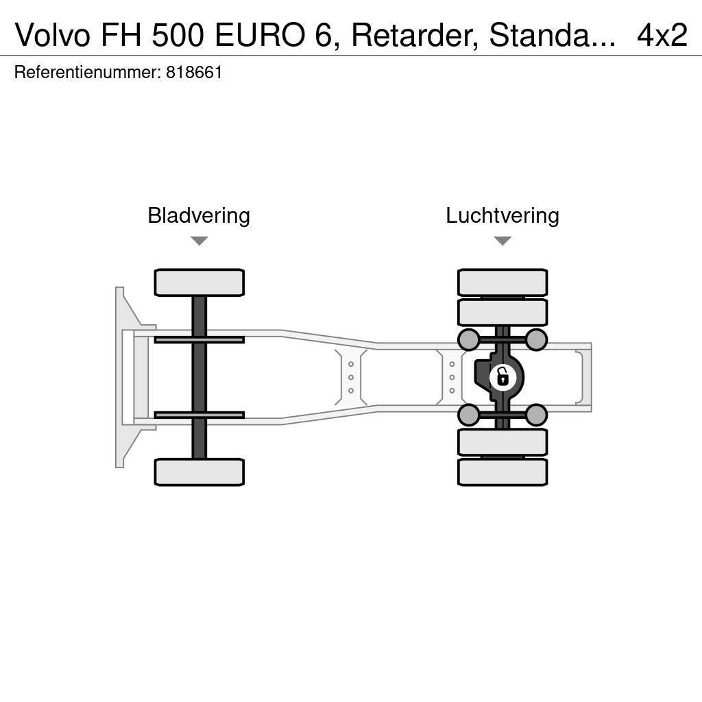 Volvo FH 500 EURO 6, Retarder, Standairco Tractor Units