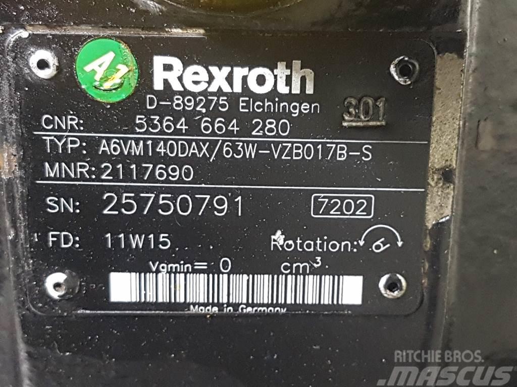 Terex TL210-5364664280-Rexroth A6VM140DAX/63-Drive motor Hydraulique