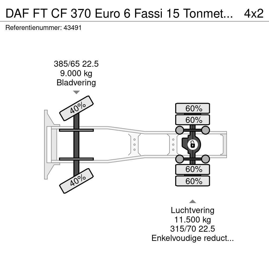 DAF FT CF 370 Euro 6 Fassi 15 Tonmeter laadkraan Tracteur routier