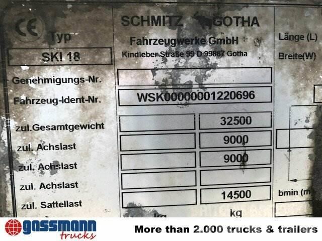Schmitz SKI 18 SL06-7.2 Alumulde mit Stahlboden ca. 25m³ Benne semi remorque