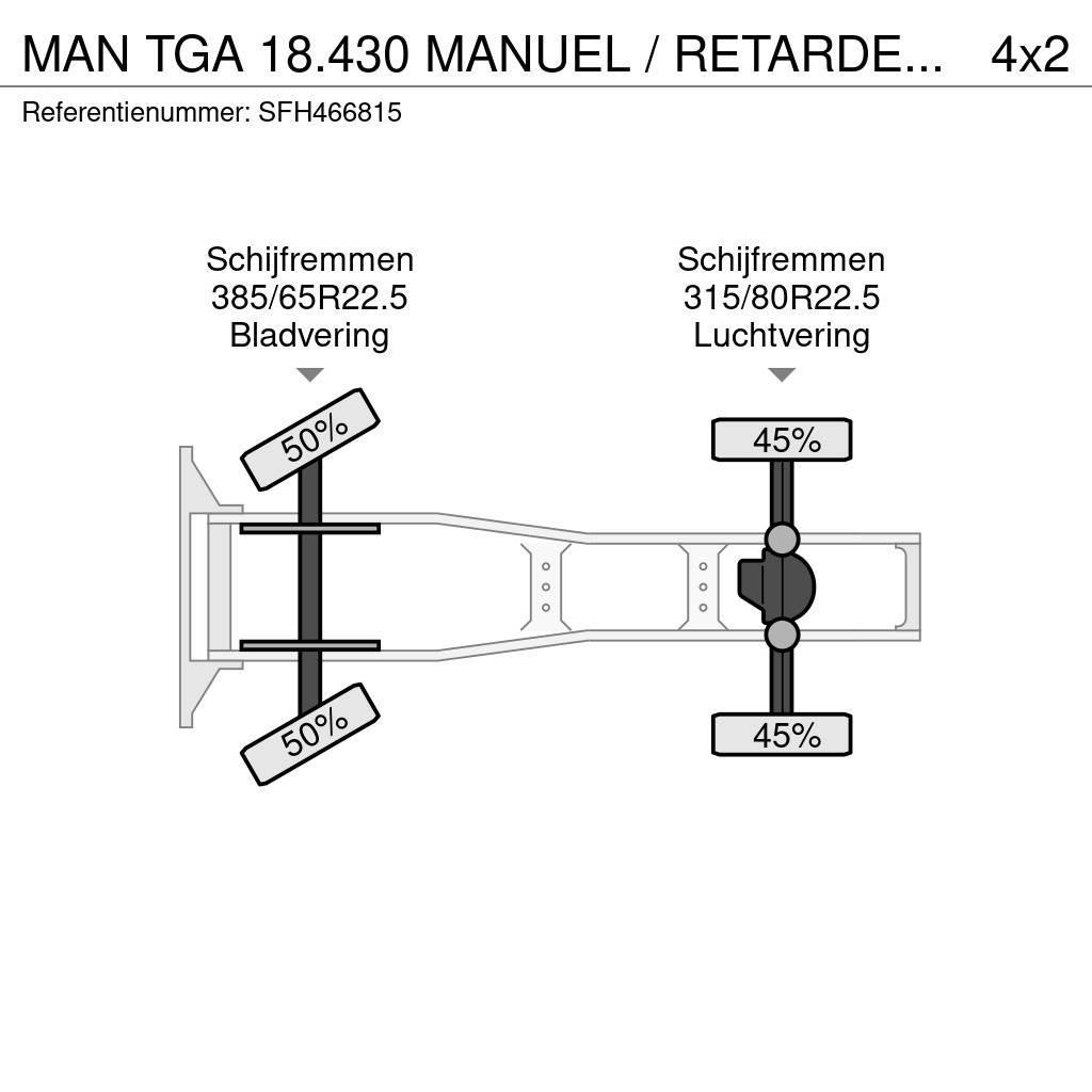 MAN TGA 18.430 MANUEL / RETARDER / AIRCO Tractor Units