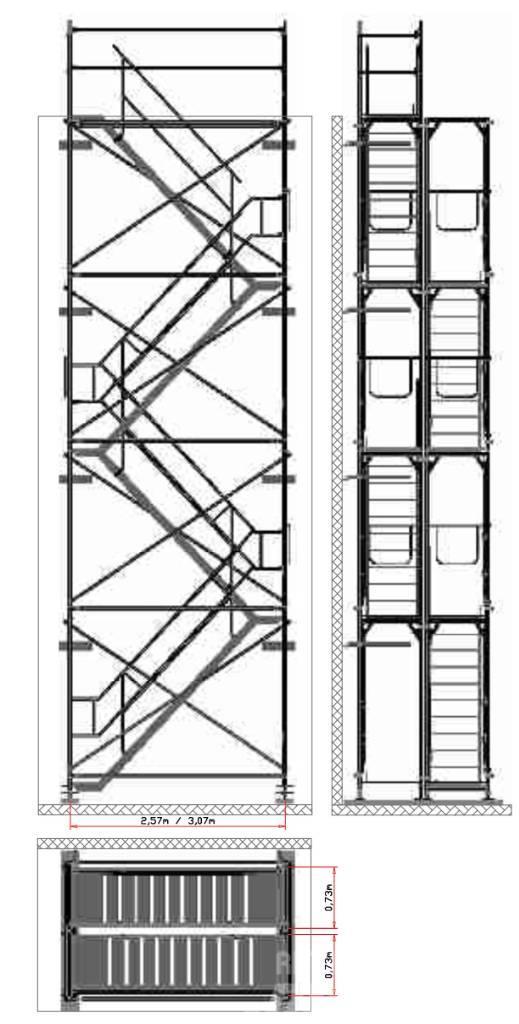  Gerüst Treppe Treppenturm 12m Scaffolding equipment