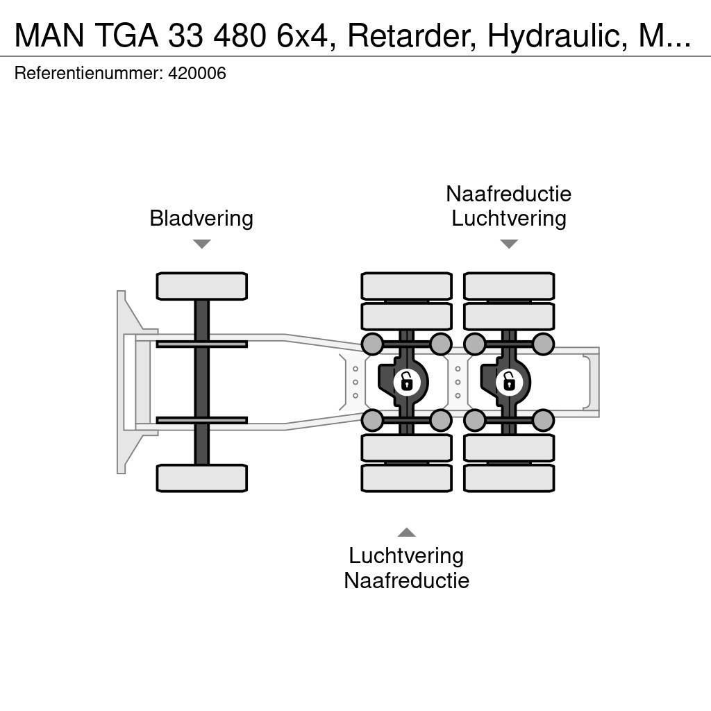 MAN TGA 33 480 6x4, Retarder, Hydraulic, Manual Tractor Units