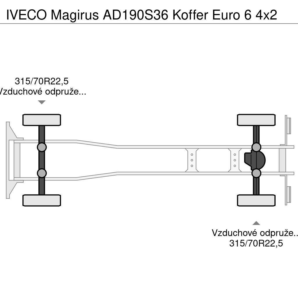Iveco Magirus AD190S36 Koffer Euro 6 4x2 Box body trucks