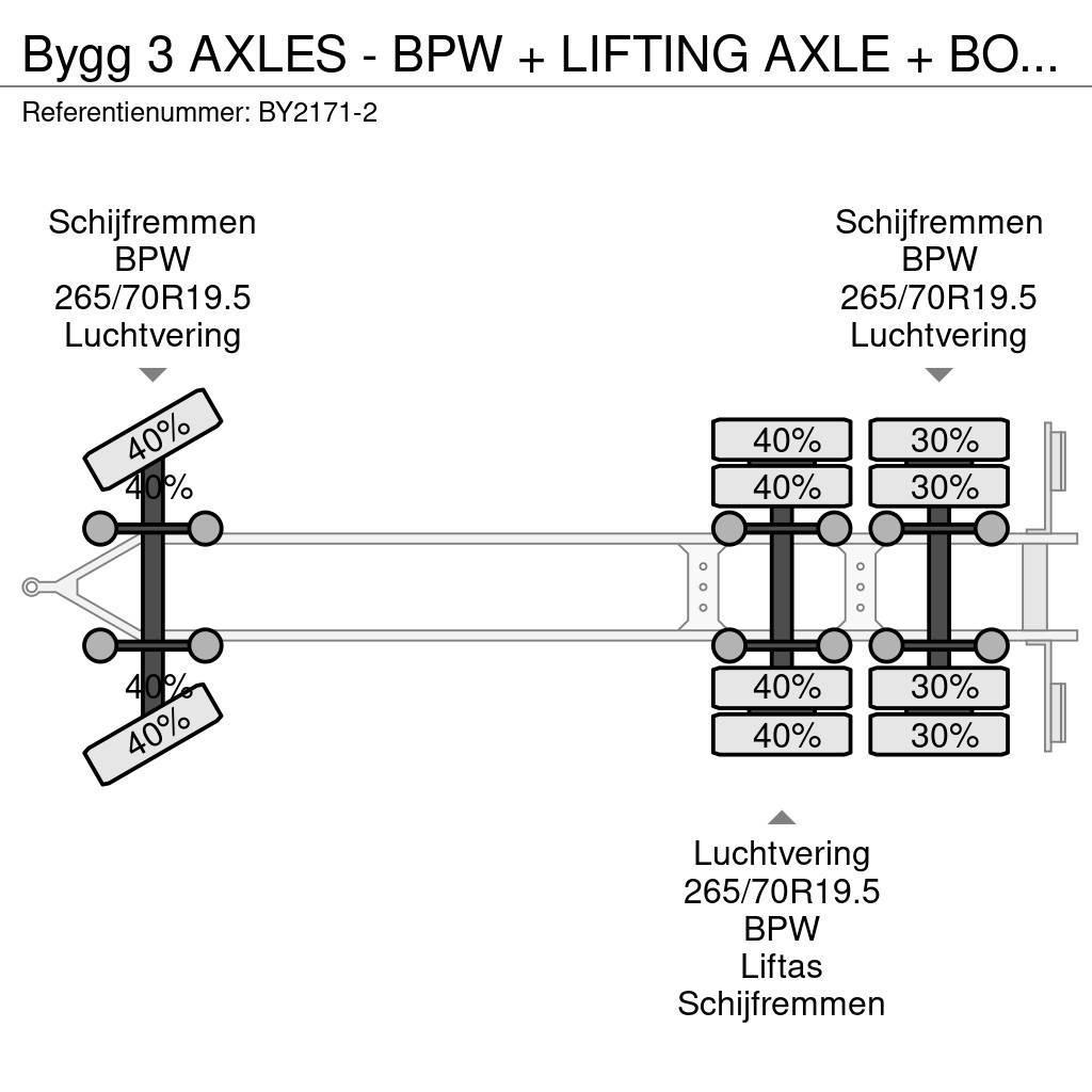 Bygg 3 AXLES - BPW + LIFTING AXLE + BOX 7,80 METER Box body trailers