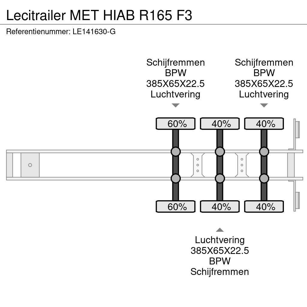 Lecitrailer MET HIAB R165 F3 Flatbed/Dropside semi-trailers
