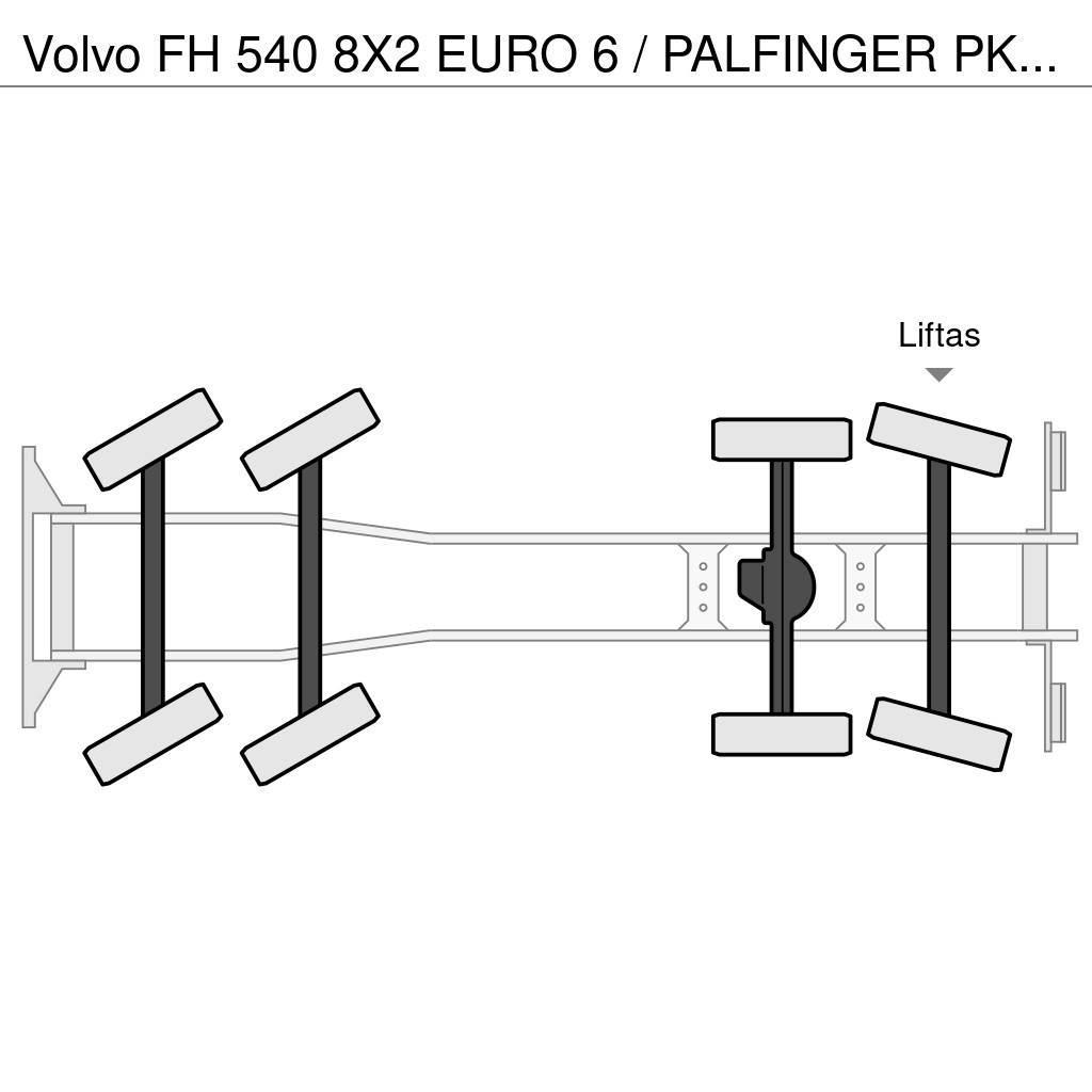 Volvo FH 540 8X2 EURO 6 / PALFINGER PK 92002 KRAAN + FLY All terrain cranes