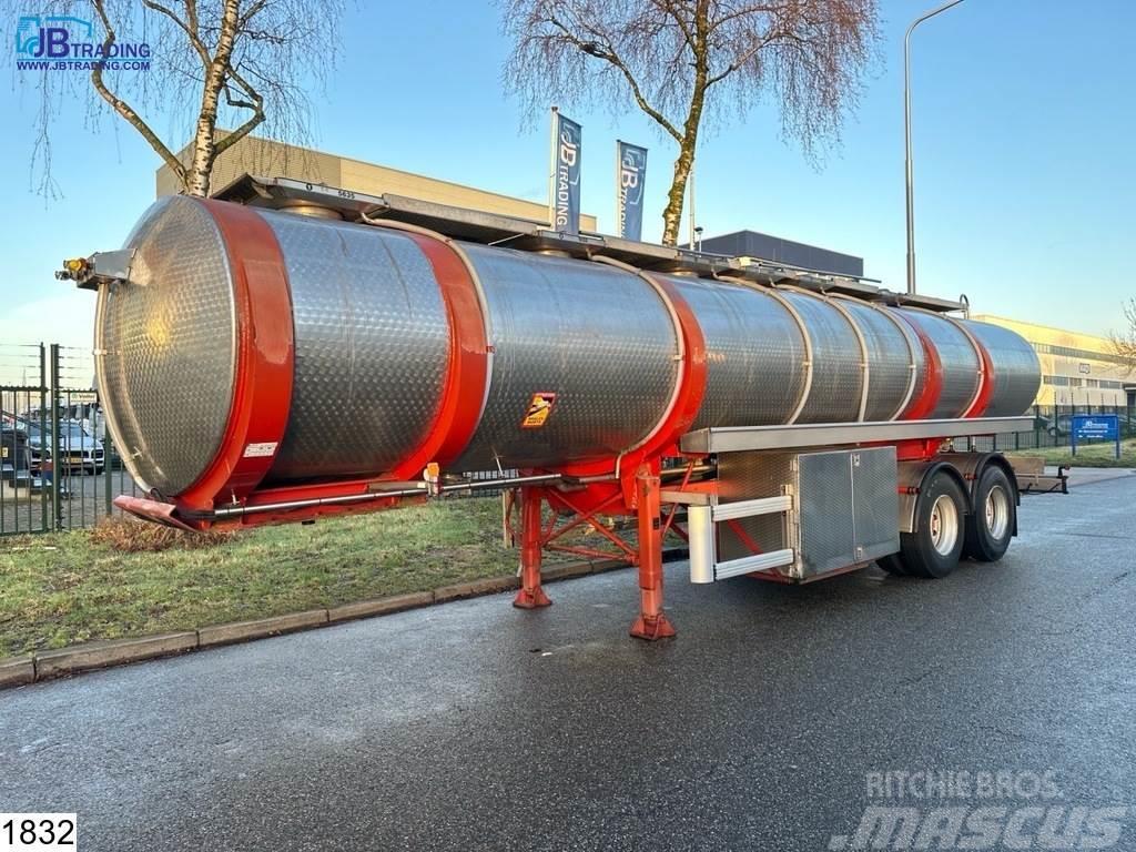 BSL Food 28000 Liter, 6 Compartments, Stainless steel Tanker semi-trailers