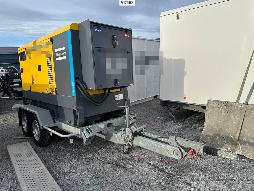 Atlas Copco QAS80 diesel generator/aggegate on trailer Other components