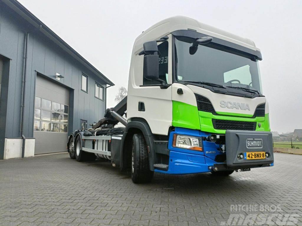 Scania P410 2019 - 6X2 LIFTAS GESTUURD - VDL 21T - VOLLED Hook lift trucks