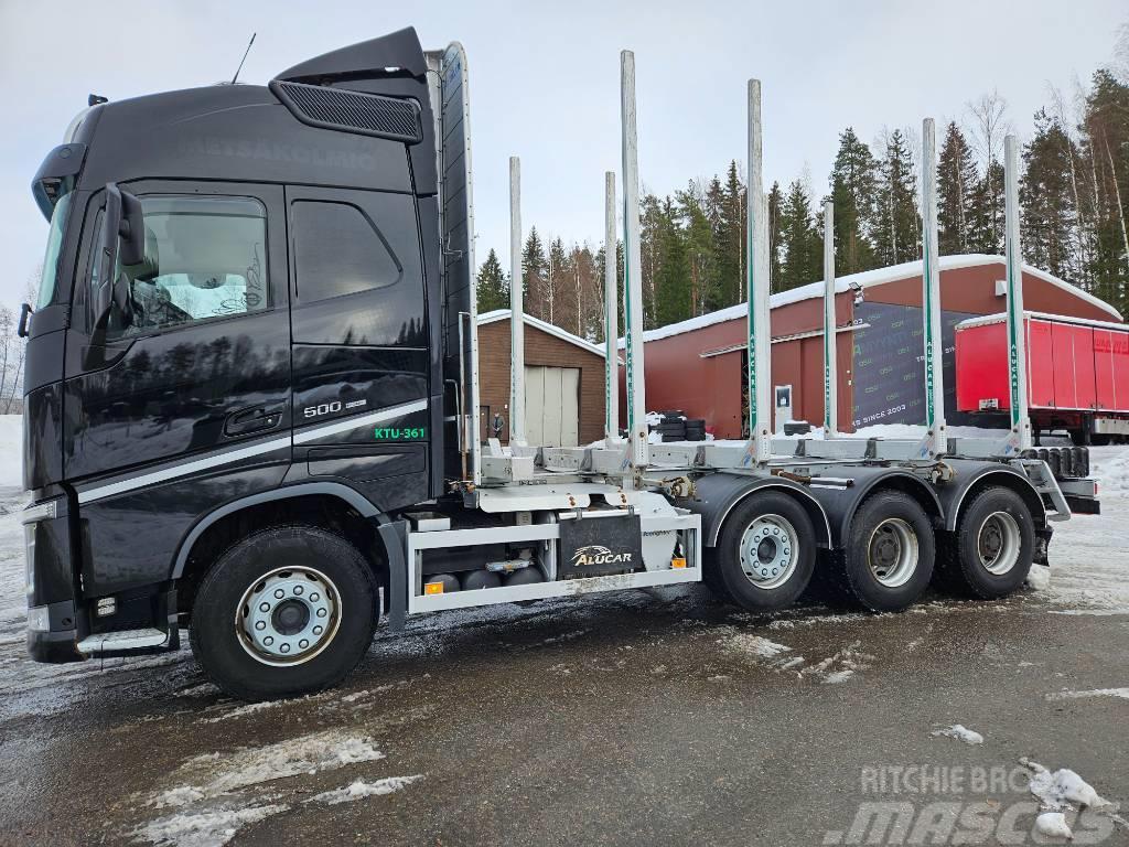 Volvo FH500 TC I-Save Alucar päällirakenteella Timber trucks