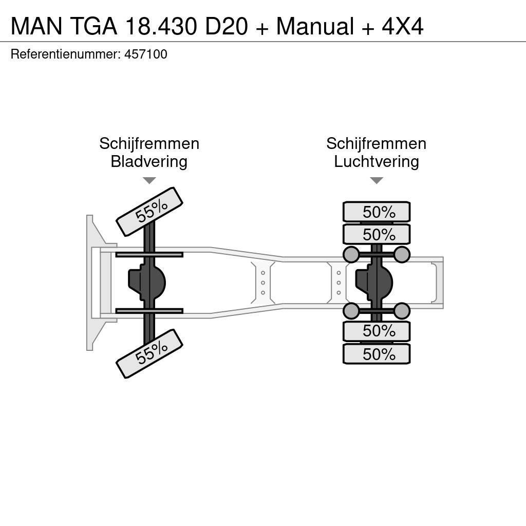 MAN TGA 18.430 D20 + Manual + 4X4 Tractor Units
