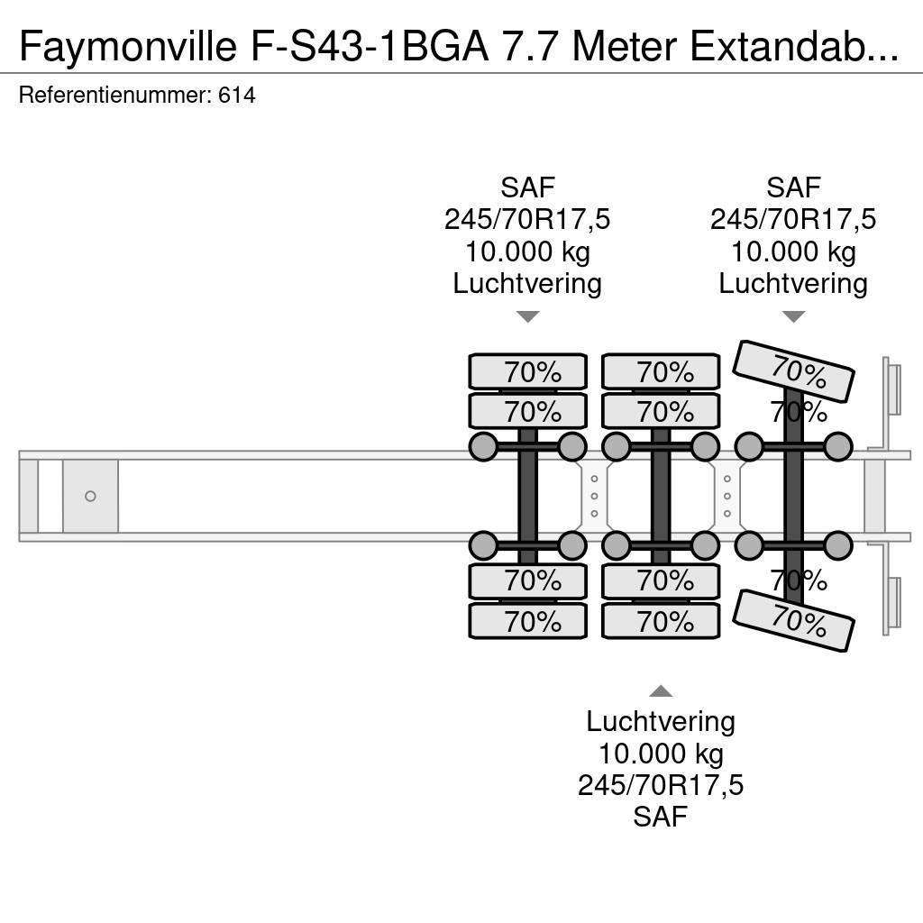 Faymonville F-S43-1BGA 7.7 Meter Extandable MEGA Topcondition! Box body semi-trailers