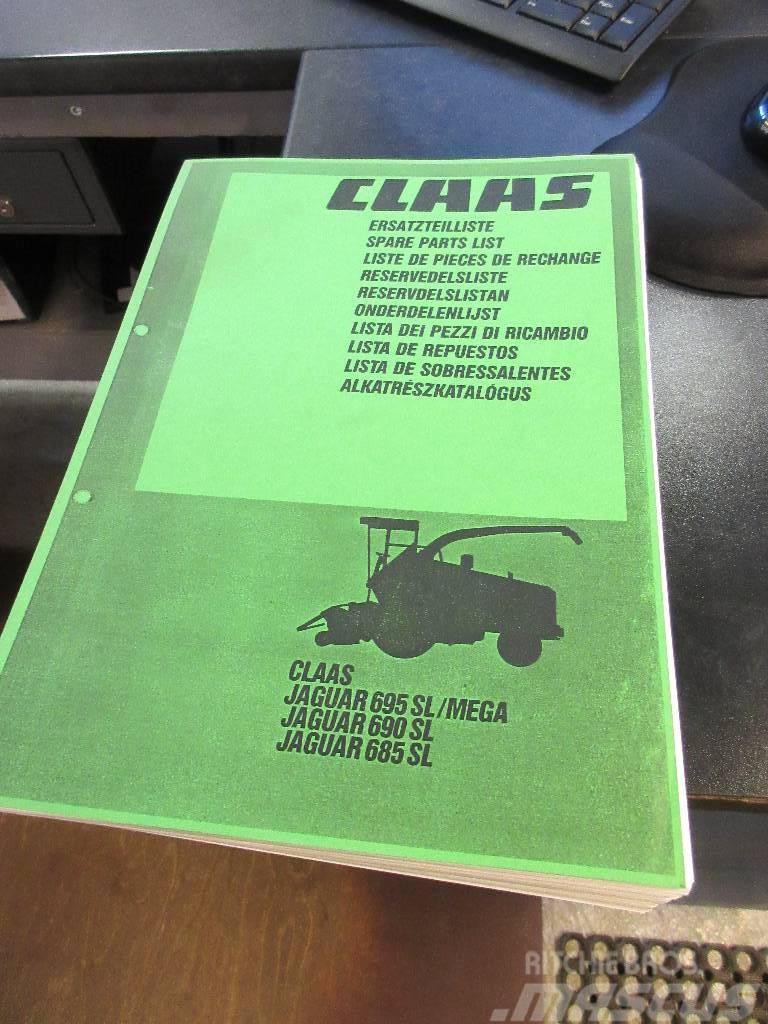 CLAAS Jaguar 695 varaosaluettelo/spare part list Other forage harvesting equipment