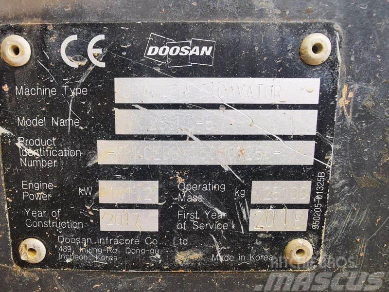 Doosan DX 255 NLC 5 Crawler excavators