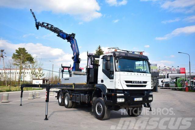 Iveco 6x6 TRAKKER PM 44025 EURO 5 BASKET FLY JIB cran Crane trucks