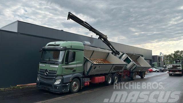 Mercedes-Benz 2545 6x2 Euro6 2-Seiten-Kipper ATLAS 145 KRAN Tipper trucks