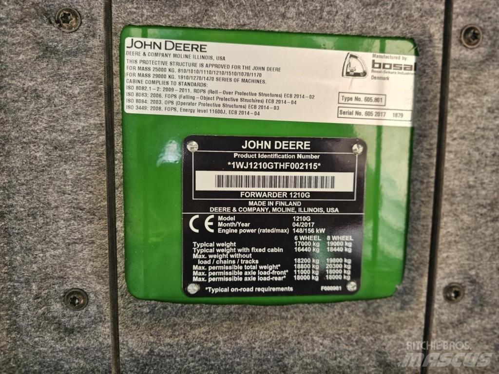 John Deere 1210 G Abatteuse