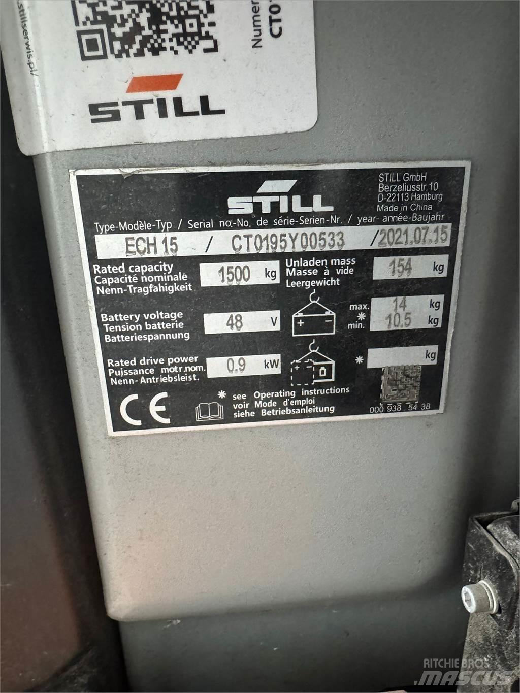 Still ECH 15 Transpalette accompagnant
