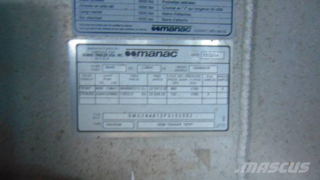 Manac Flatbed Remorque ridelle