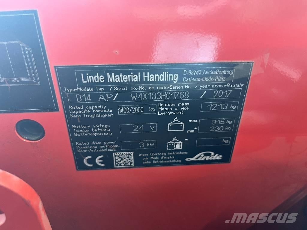 Linde D 14 AP Gerbeurs Automoteurs