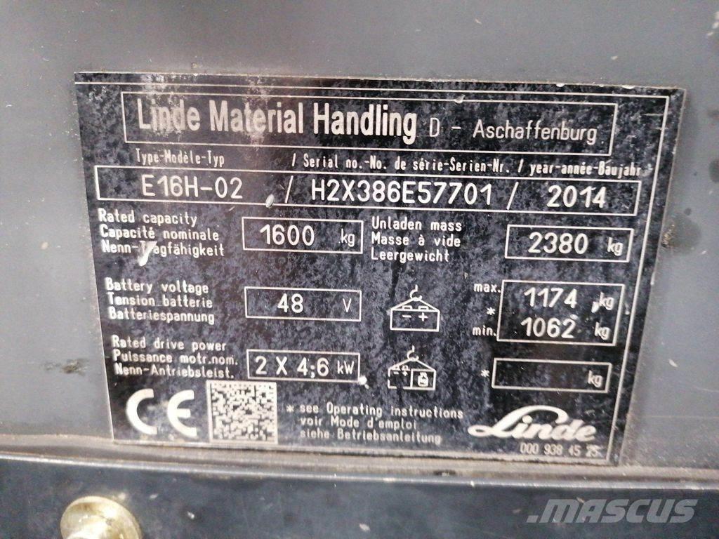 Linde E16H-02 Chariots élévateurs électriques