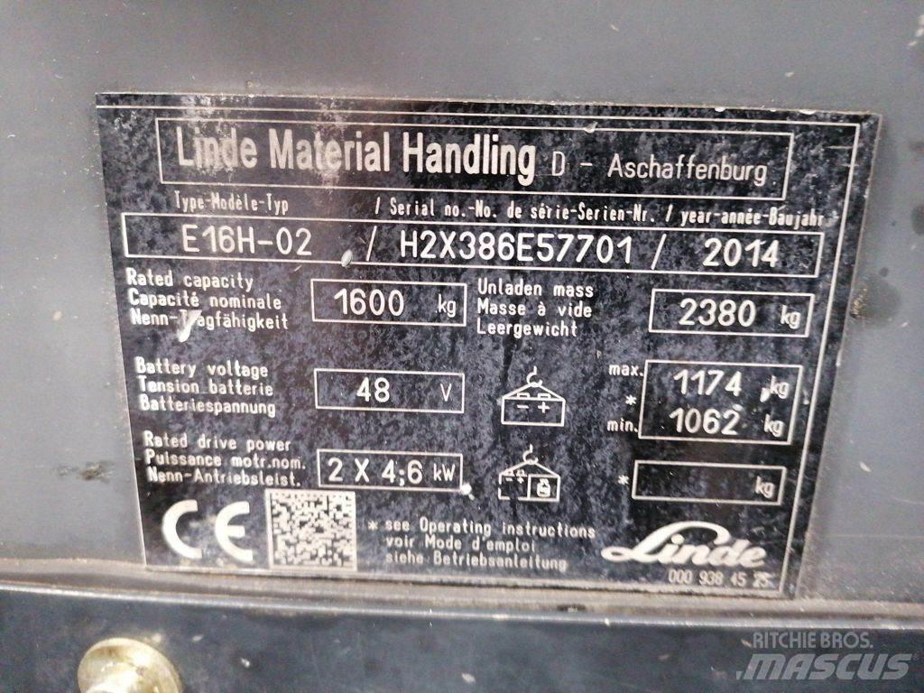 Linde E16H-02 Chariots élévateurs électriques