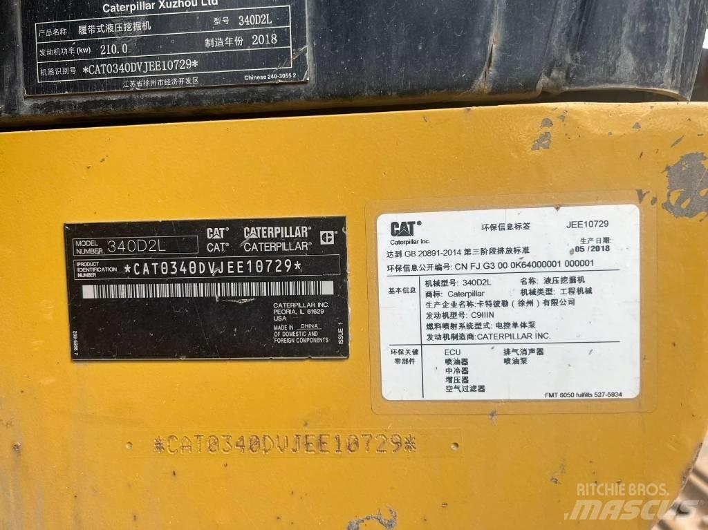 CAT 340D2L Pelle sur chenilles