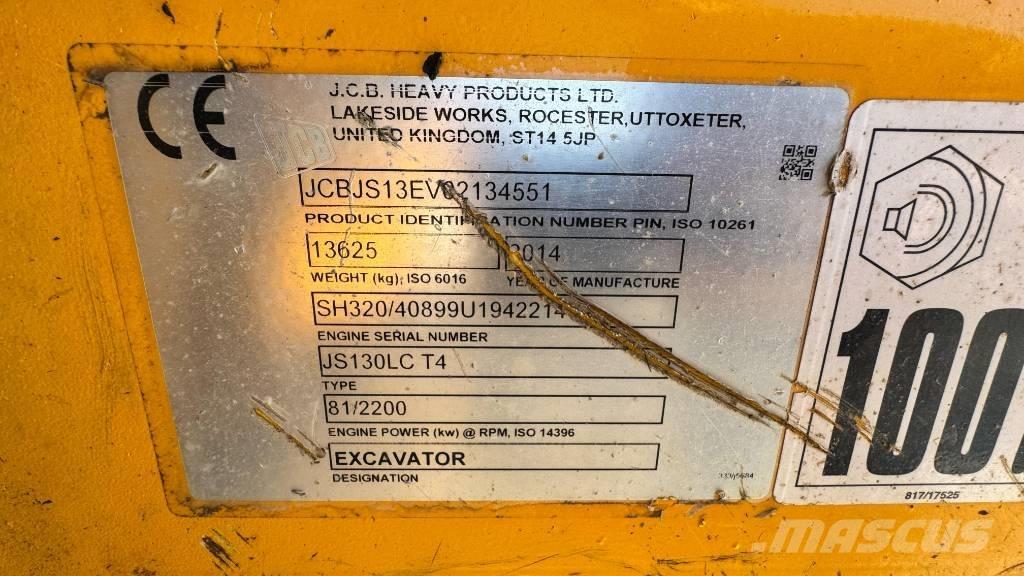 JCB JS 130 LC Pelle sur chenilles