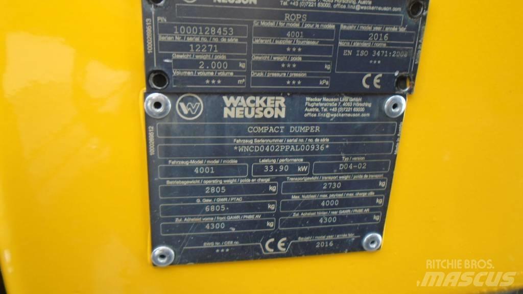 Wacker Neuson 4001 s Mini tombereau