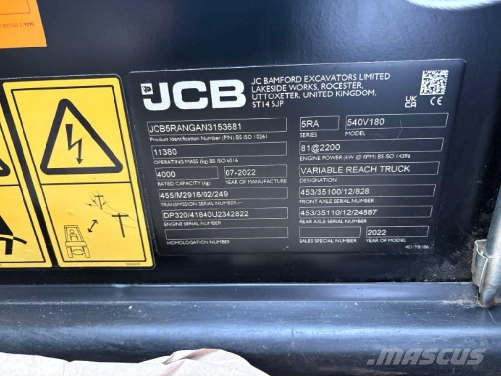 JCB 540-180 Chariot télescopique