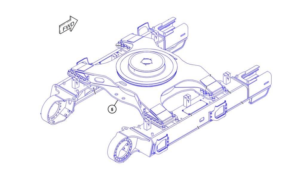 CAT 374 F L Châssis et suspension