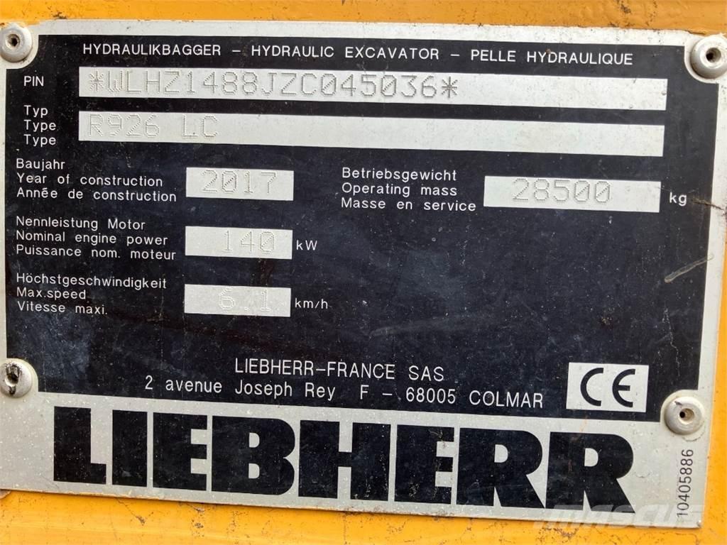 Liebherr R926 Pelle sur chenilles