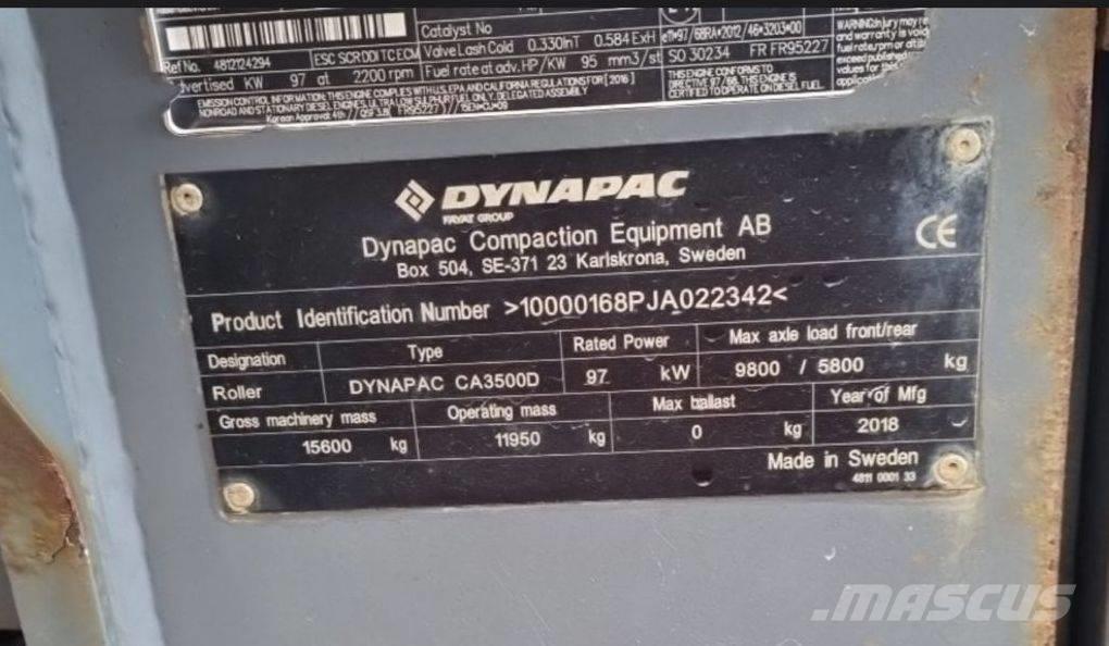 Dynapack CA3500D Rouleaux monocylindre