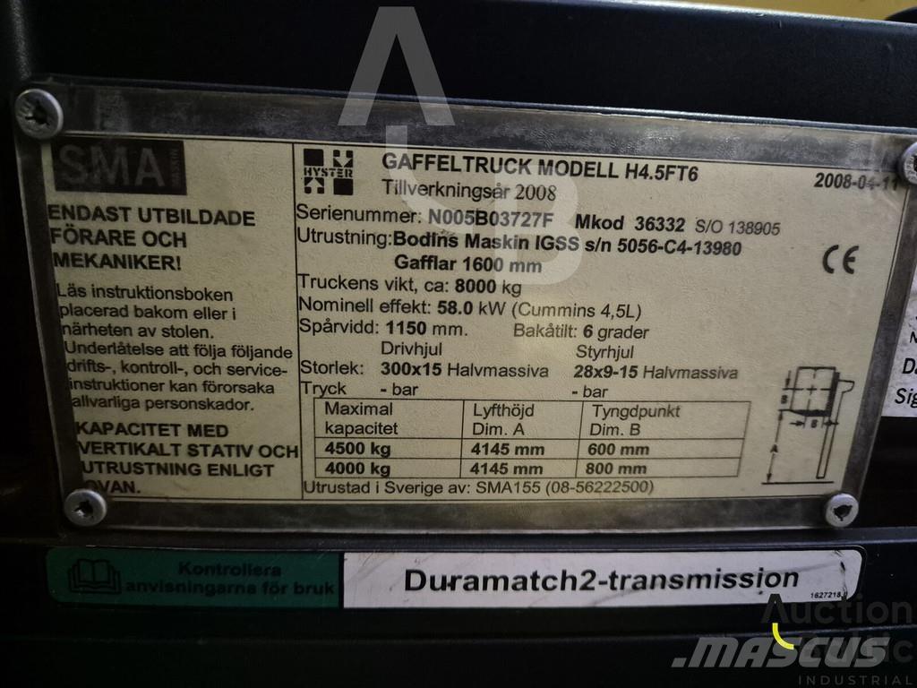 Hyster H4.5FT6 Chariots diesel