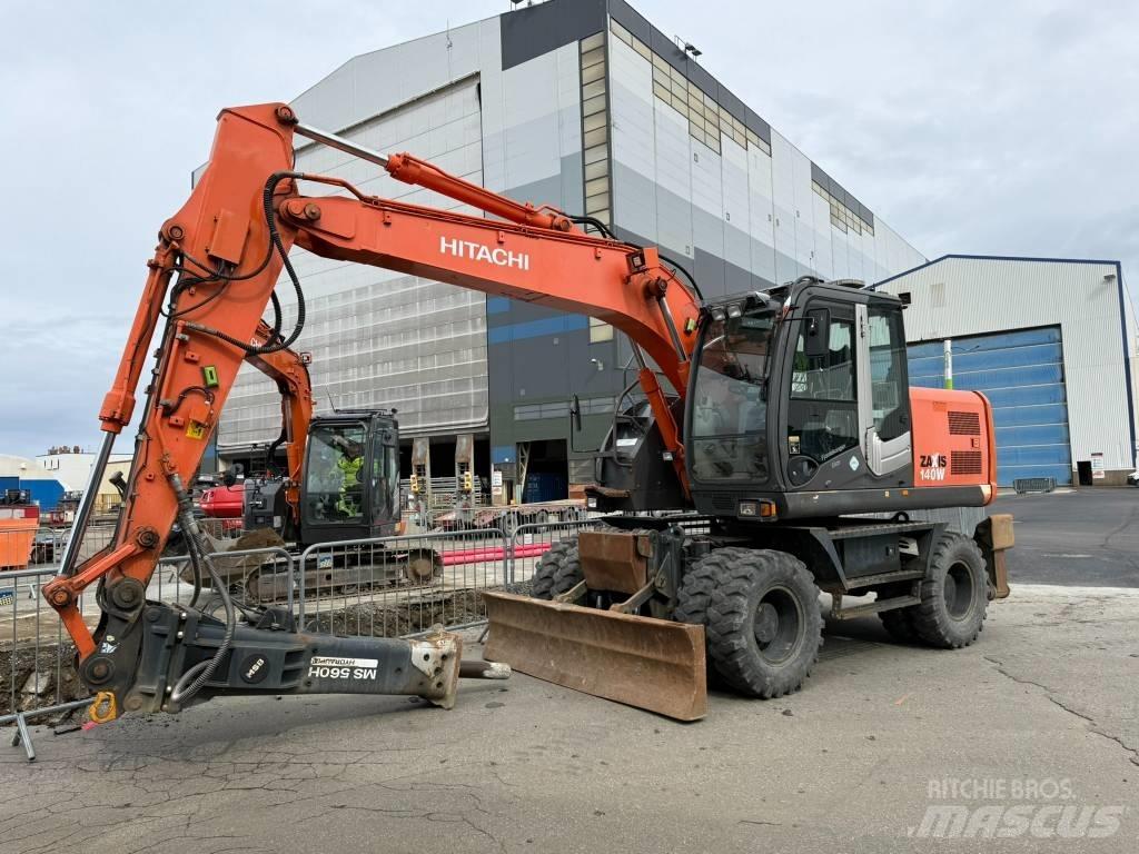 Hitachi ZX 140 W-3 Pelle sur pneus