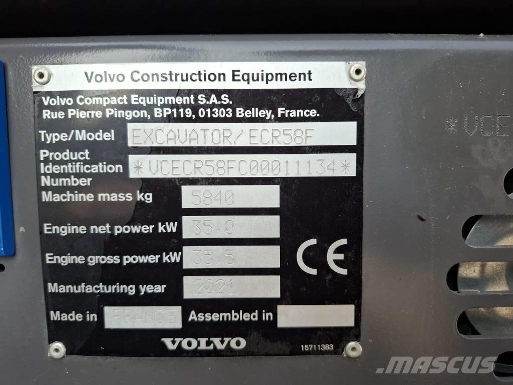 Volvo ECR 58 F Mini pelle < 7t