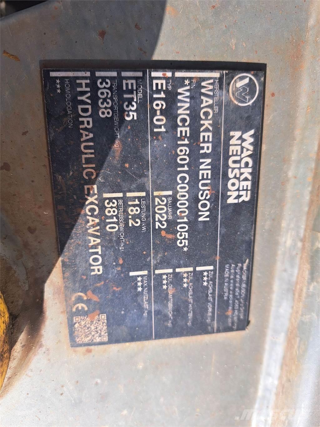 Wacker Neuson ET35 Pelle sur chenilles