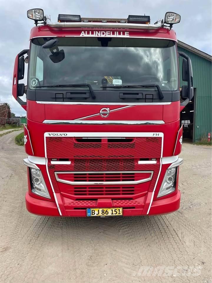 Volvo FH 500 Camion plateau ridelle avec grue