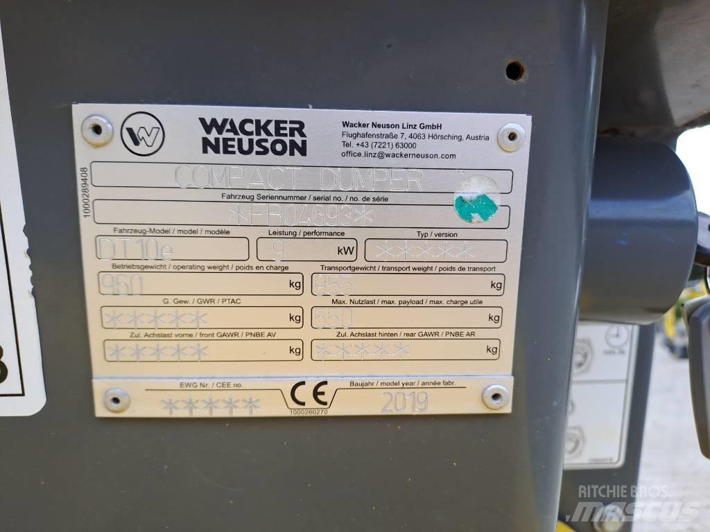 Wacker Neuson DT10e Tombereau sur chenilles