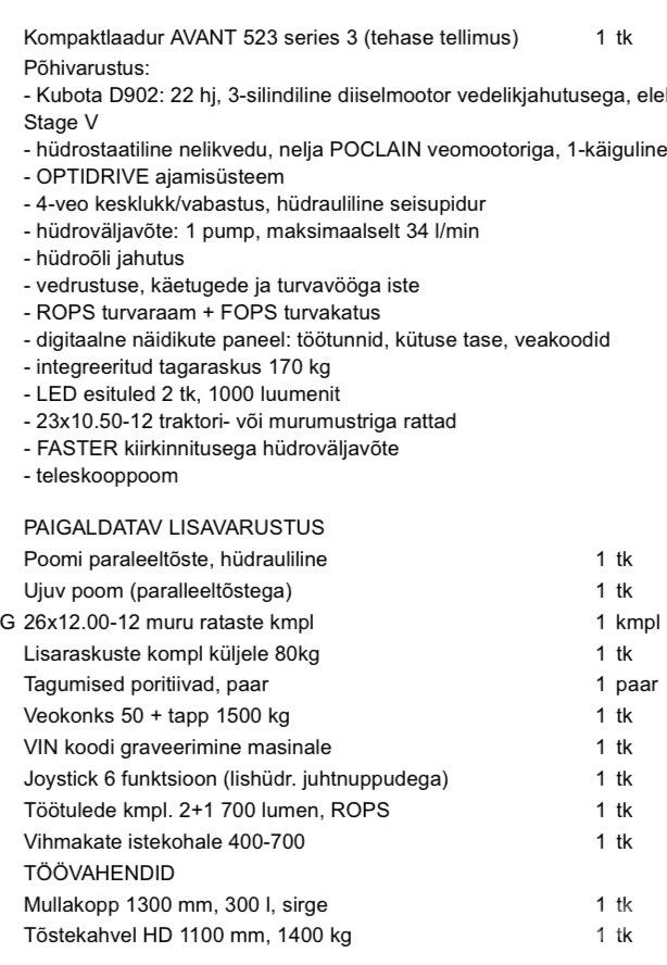 Avant 523 Chargeuse compacte