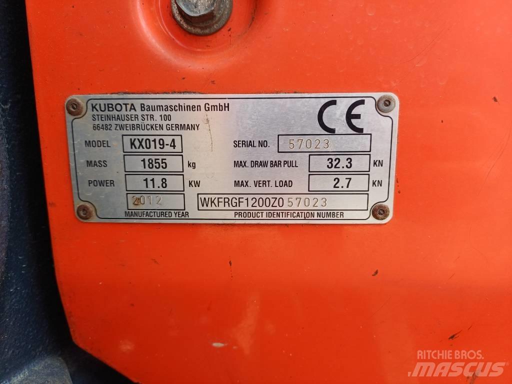 Kubota KX 019-4 Mini pelle < 7t