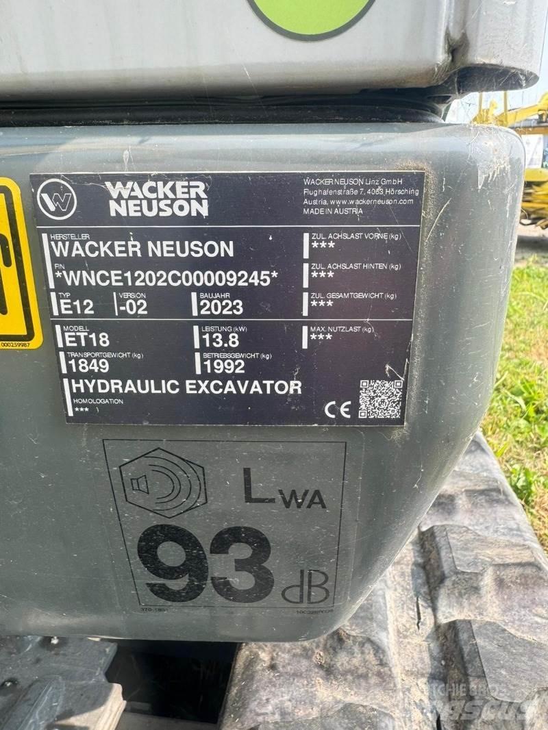 Wacker ET 18 Mini pelle < 7t
