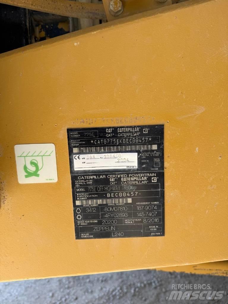 CAT 775 E Tombereau rigide