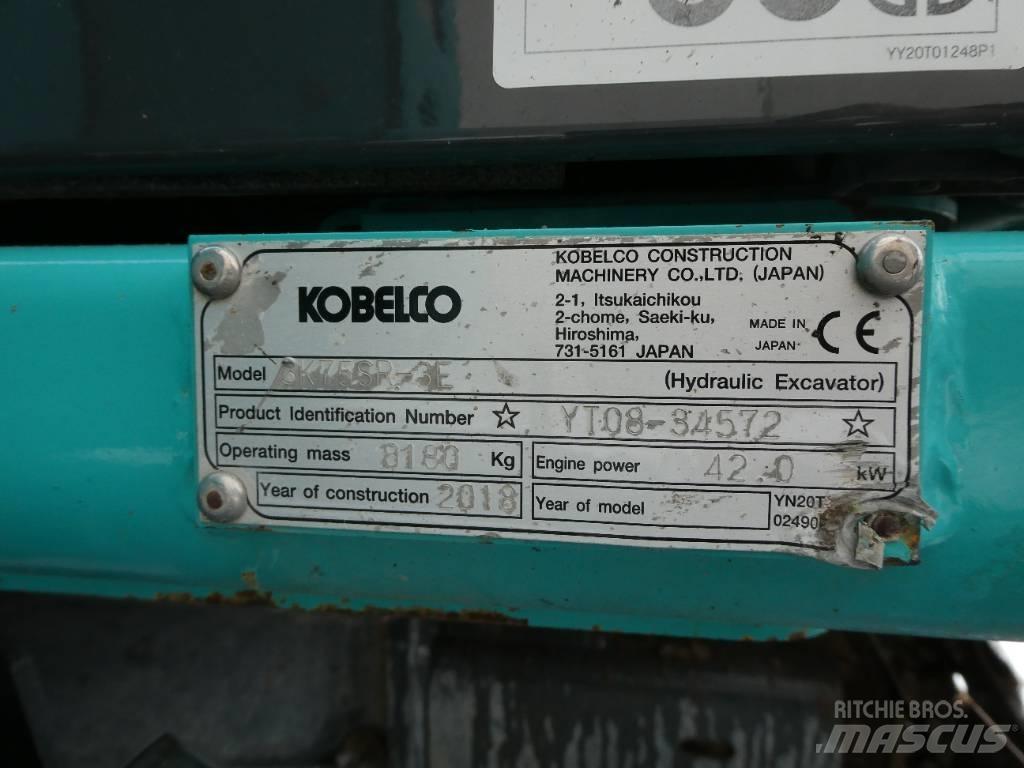 Kobelco SK 75 SR-3E Mini pelle 7t-12t