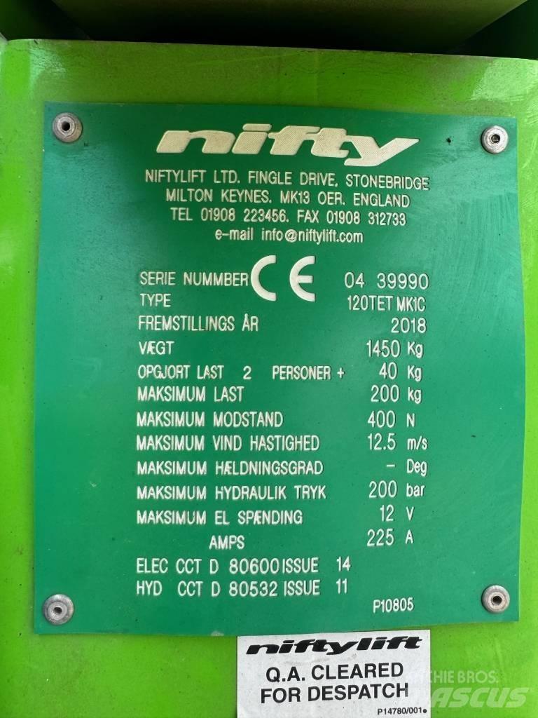 Niftylift 120 T Remorque nacelle