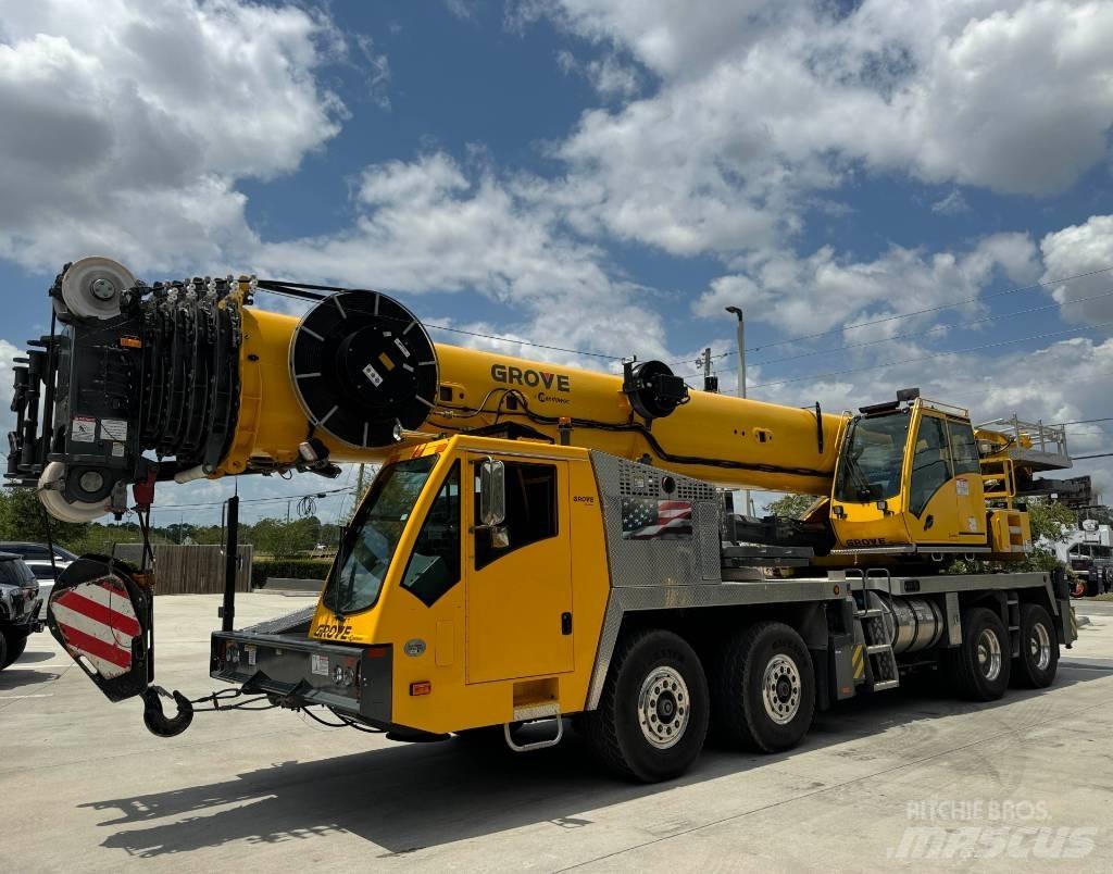 Grove TMS 9000-2 Camion plateau ridelle avec grue