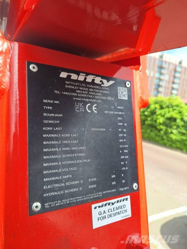 Niftylift HR 12 D E Nacelles articulées