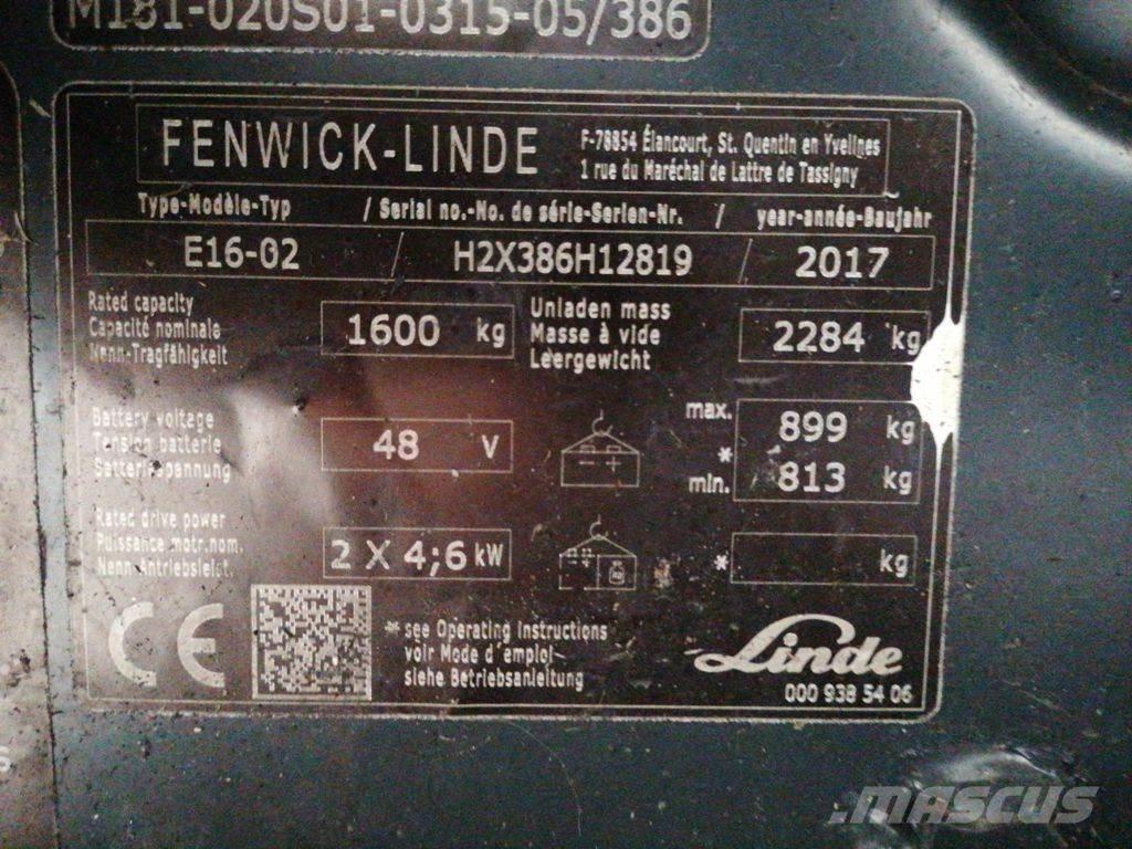 Linde E16-02 Chariots élévateurs électriques